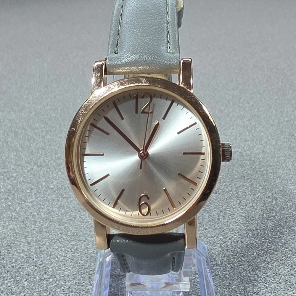 Wristwatch Womens OS Grey Excellent Rose Gold Tone Minimalist FMDWS185